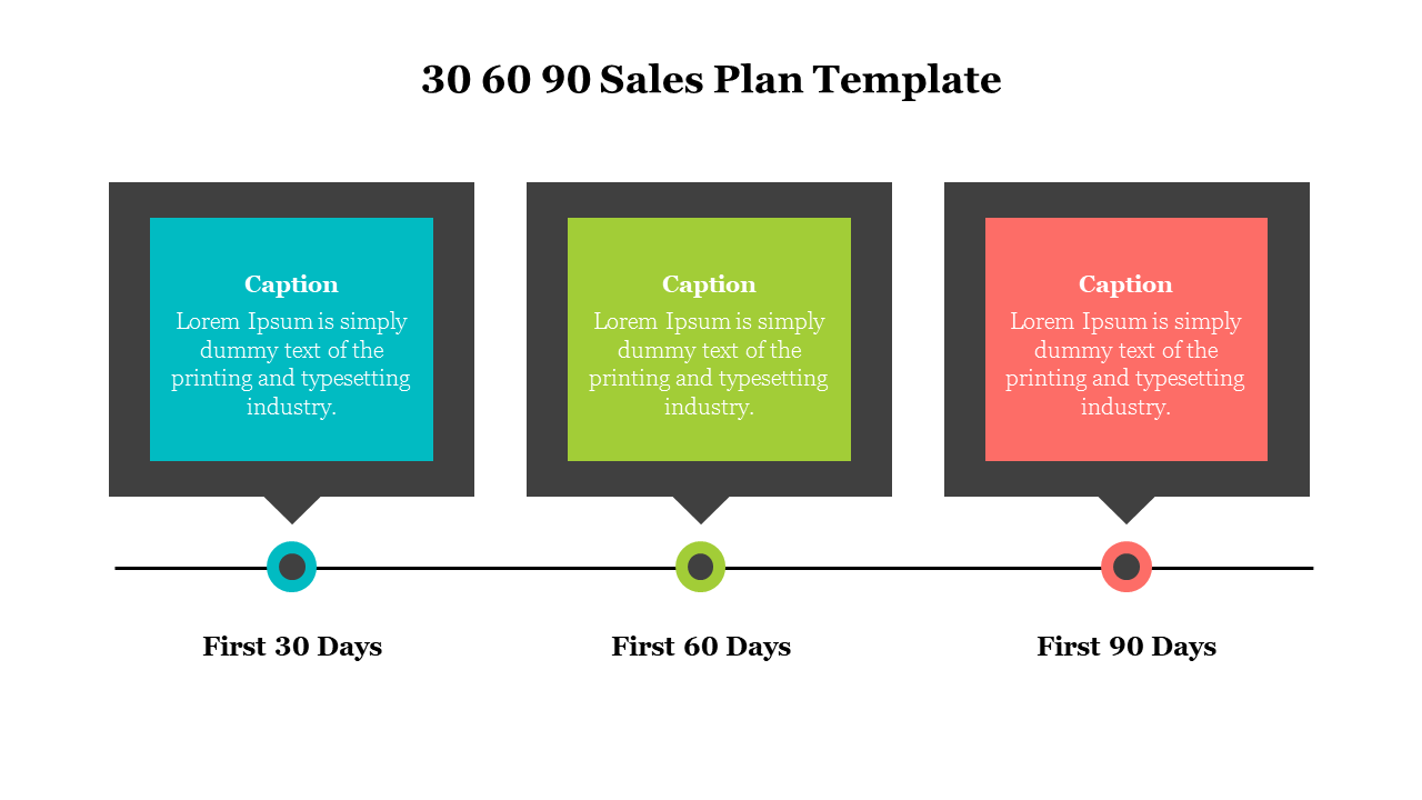 Free - Creative 30 60 90 Sales Plan Template Presentation slide